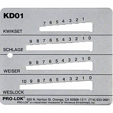 Kwikset-Schlage-Weiser-Weslock Key Decoder